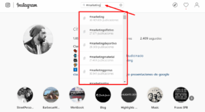 usar buscador de instagram para usar hashtags en instagram