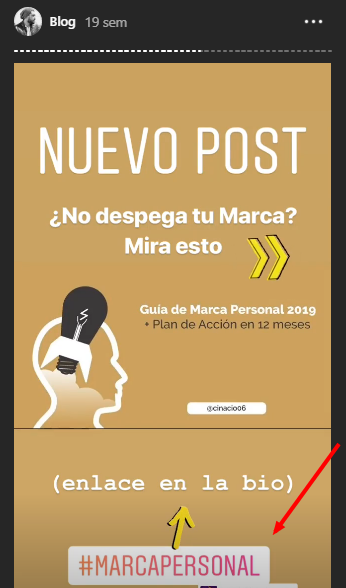 hashtags en stories en Instagram
