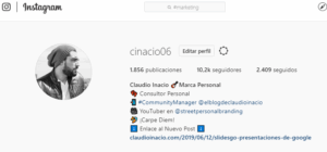 perfil de instagram @cinacio06