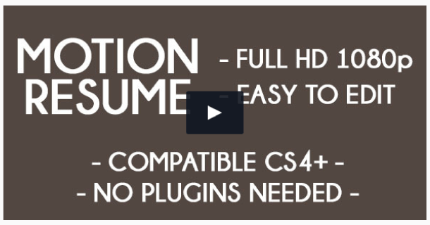 CV creativos plantilla de video