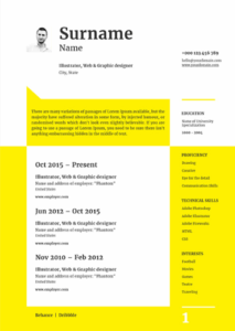 plantilla de curriculum para rellenar