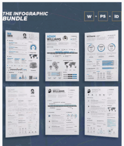 ejemplos de plantilla curriculum infografia