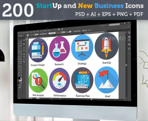 flat iconos para web premium