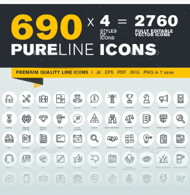 pure line galeria de iconos