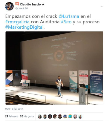 difundir las ponencias en eventos