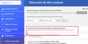 Detección de Thin Content de DinoRank