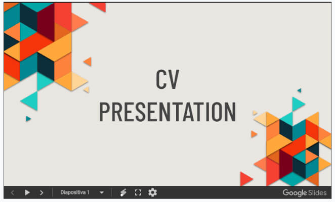 creative CV slidesgo