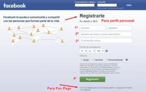 registrarse en facebook