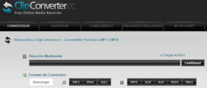 Clipconverter para bajar videos de youtube