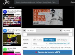 Yout.com para descargar videos de youtube a mp3