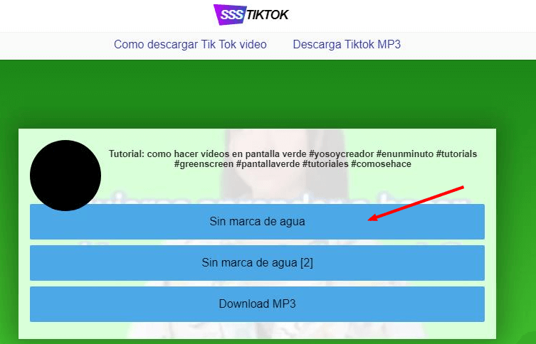 pasos para descargar videos con sssTikTok 2021