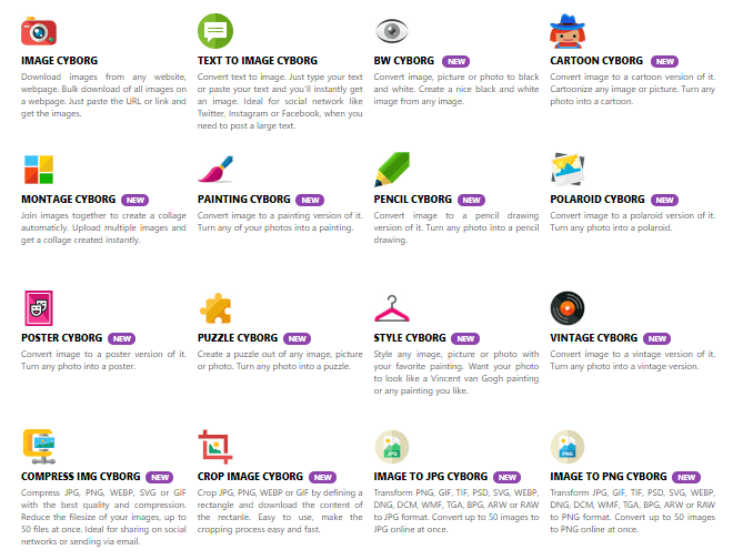 herramientas extra de videocybor