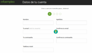 crear cuenta en Infoempleo en 4 pasos