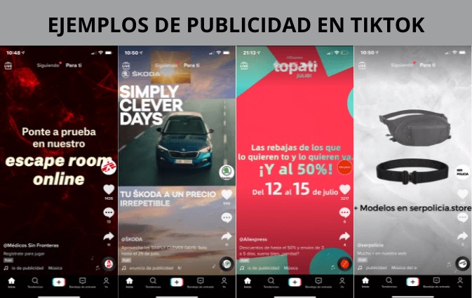 Ejemplos de publicidad en tiktok