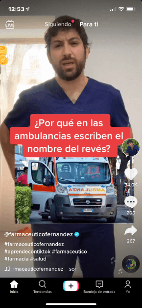 botones interfaz de tik tok para empresas