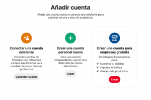 crea una cuenta para empresas en Pinteres con una persona
