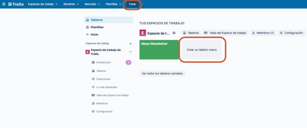 Como crear un tablero en Trello