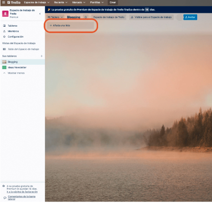 como añadir una lista en trello