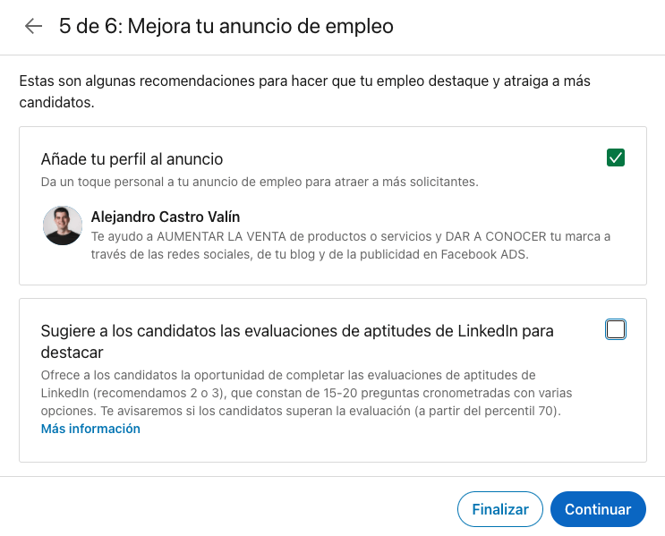 mejora tu anuncio de empleo en linkedin