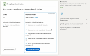 publicar oferta empleo linkedin de pago o gratis