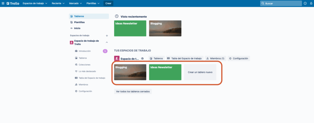 que es un tablero en trello