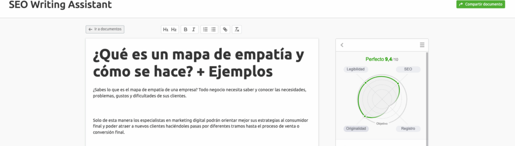 detectar el plagio con seo writing assistant