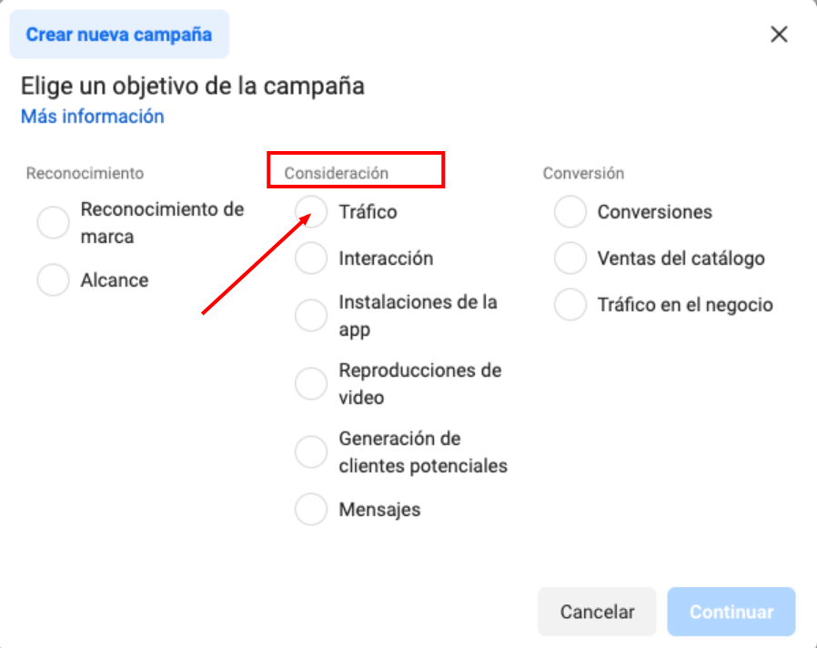 facebook ads objetivos