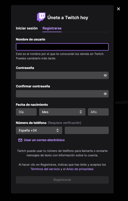 COMO REGISTRARSE EN TWITCH DE FORMA GRATUITA