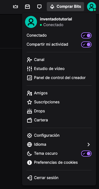 como configurar cuenta de twitch para crear contenido