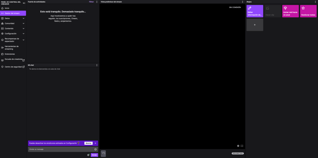 gestor de stream de twitch