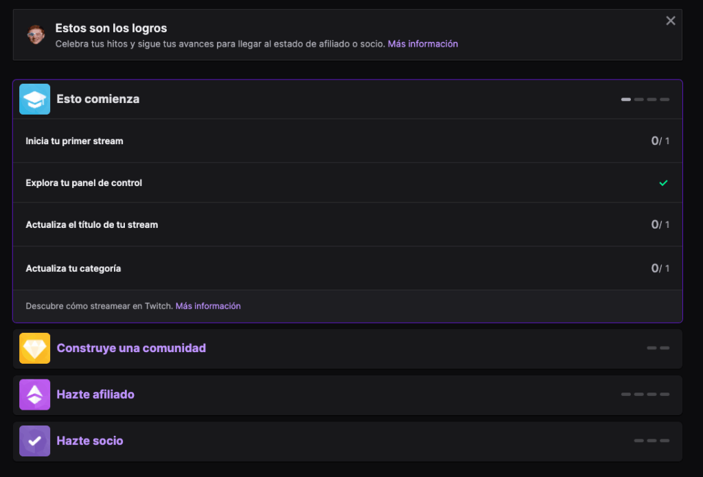 logros conseguidos en twitch