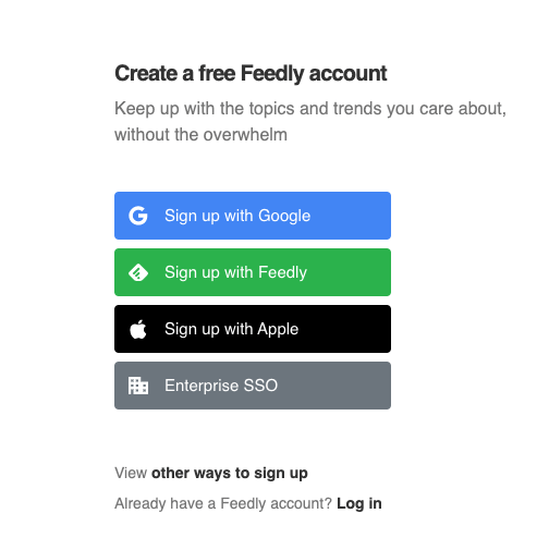 como registrarte en feedly
