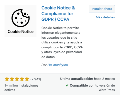 COOKIE NOTICE cookies para wordpress gratis