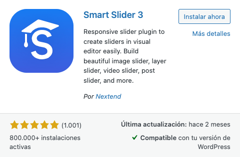 Smart Slider 3 para sliders en wordpress