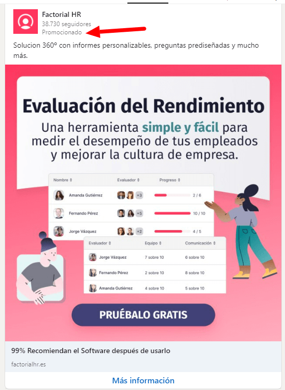 Ejemplo de anuncio con una sola imagen en formatos de anuncios de LinkedIn