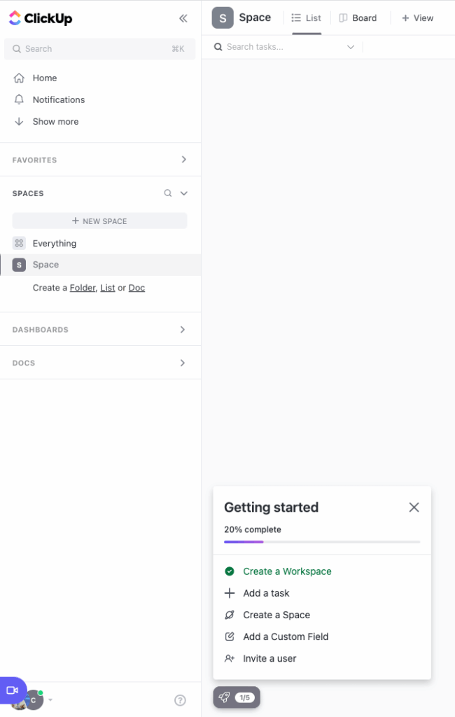 COMO CREAR UNA TAREA EN CLICKUP