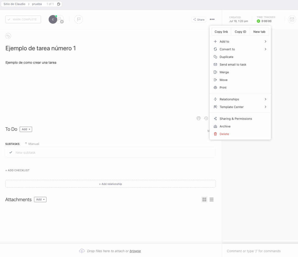 CONFIGURAR UNA LISTA EN CLICKUP