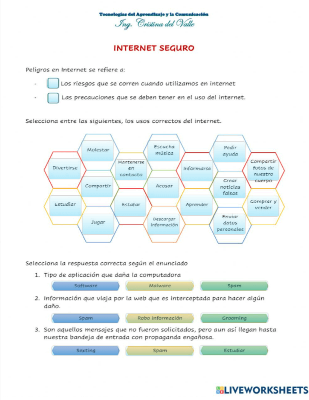 fichas interactivas liveworksheet