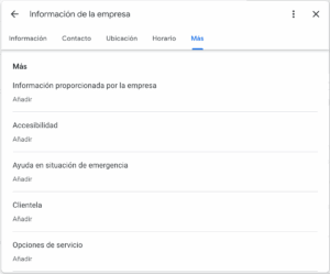 más información de la empresa