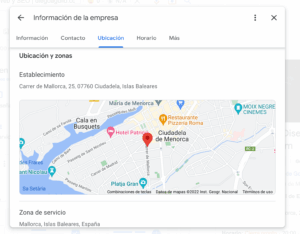 Ubicación y zonas de servicio