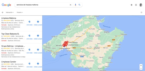 empresa en google maps