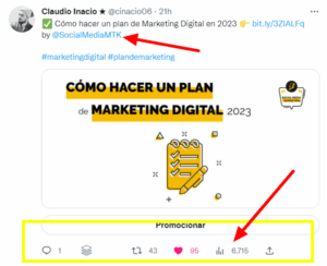 ejemplo de compartir contenidos de otros para