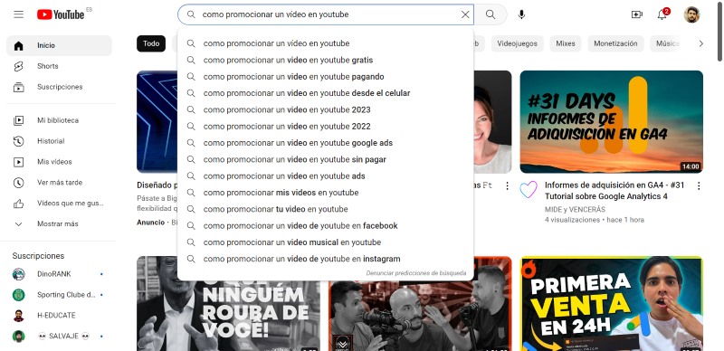 buscador de youtube