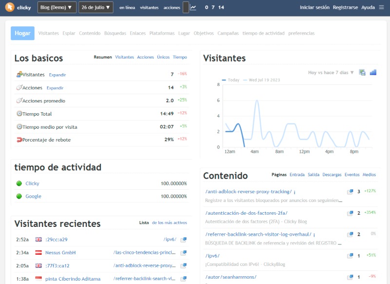 Clicky alternativa a google analytics gratis